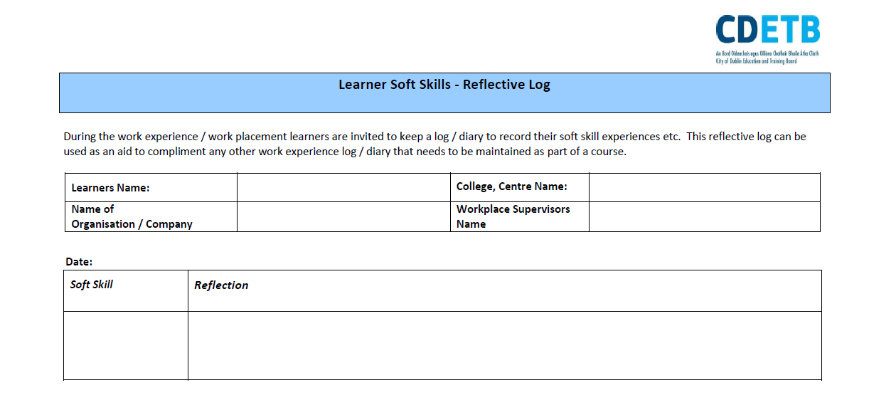 Learner Soft Skills – Reflective Log