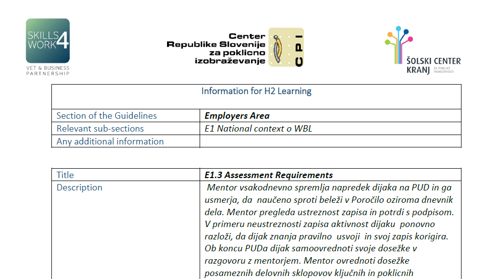 Assessment requirements